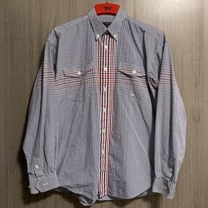 Roper Blue & Red Plaid Shirt - Size Medium | Large